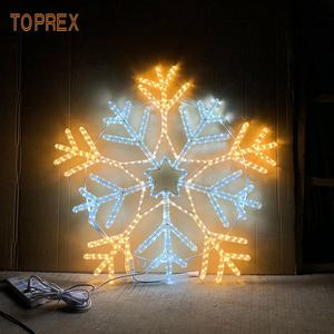 IP65 Wasserdichte Umweltfreundliche CE-Zertifizierte Beleuchtete Große Hängende 3D-Schneeflocken-LED-Motivlichter für Weihnachtsdekorationen - Product Image 2