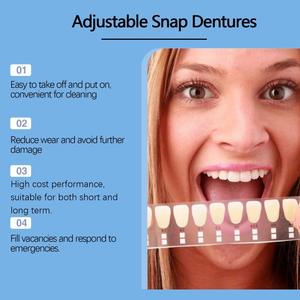 Set di Protesi Dentarie, Kit per Cura Dentale, Faccette Anti-Molare, Ortodontia Cosmetica, Denti a Scatto per Sorriso - Product Image 4