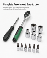 Kit d'outils mécaniques CR-V de 108 pièces, jeu de clés à cliquet et douilles, mallette rigide, métrique, entraînement 1/4 1/2, qualité industrielle, marque GOF, pour la maison