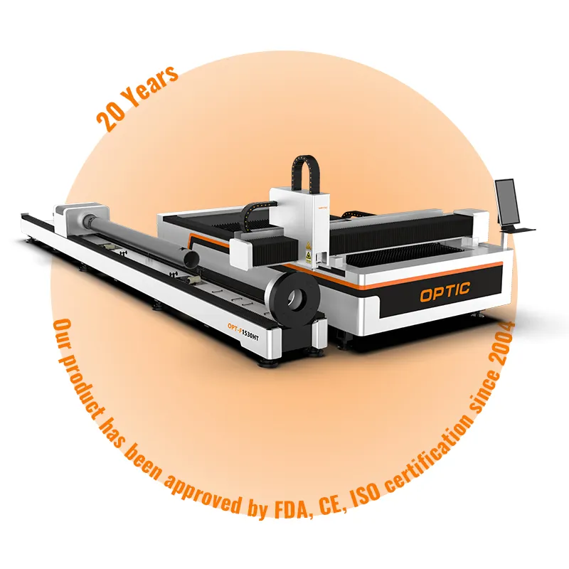 ماكينة القطع بالليزر الليزرية الكبيرة CNC عالية السرعة باستخدام الحاسب الآلي لقطع الأنابيب باستخدام مصدر ليزر Raycus IPG