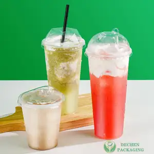 Boba Cup 24oz Plastic Cups with Custom Logo Printed Boba Cup 24oz Plastic Cups with Custom Logo Printed