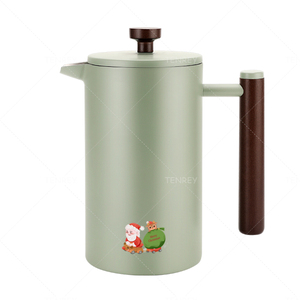 Cafetière à piston portable Tenrey <span class=keywords><strong>Pastel</strong></span> Green, cafetière à piston française en acier inoxydable - Product Image 3