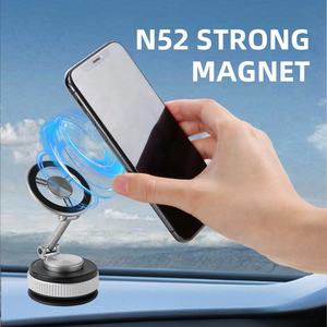 Support magnétique pour téléphone en alliage de zinc, pliable, à adsorption par le vide, pour tableau de bord, pare-brise, bureau, <span class=keywords><strong>porte</strong></span> en verre - Product Image 2