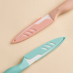 Ceramic <b>Knife</b> <b>Set</b> 4 Piece Pink Handle Kitchen <b>Knives</b> For Fruit And Cooking With <b>Sharp</b> Blades - Product Image 2