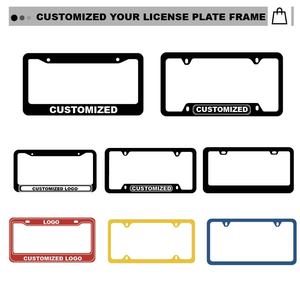 Marcos de matrícula de plástico con logo impreso personalizable, tamaño estándar de EE. UU., marco de matrícula personalizado para decoración exterior de automóviles - Product Image 5