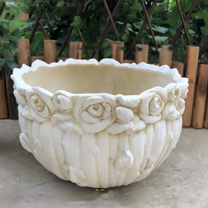 Moules à pots de fleurs réutilisables en silicone à l'intérieur et en fibre de verre à l'extérieur pour le moulage de pots en ciment et béton pour jardin, cour et usage domestique - Product Image 5