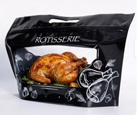 Sac refermable personnalisé anti-graisse pour volaille (dinde, canard, poulet grillé entier) en PET/PE (CPP) compatible micro-ondes