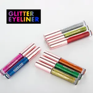 Provide Label High Pigment Eyeliner Glitter Eyeshadow accept customer logo 8colors High Quality Waterproof liquid eyeliner