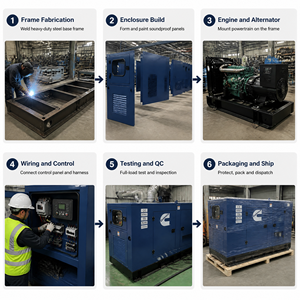 เครื่องกำเนิดไฟฟ้าดีเซล Cummins 1000kva 800kw 240V 480V แบบตู้คอนเทนเนอร์ 3 เฟส สำหรับอุตสาหกรรม ใช้เครื่องยนต์ Perkins กำลังไฟ 1000 KVA - Product Image 1