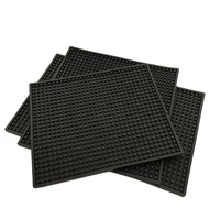 Chaser Premium PS+ABS - Tapete de Bar de Silicona Ecológico Negro, Exhibidor y Enfriador de Bebidas para Accesorios de Happy Hour