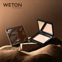 Palette de fards à paupières et poudre à sourcils en boîte plastique de 8 g - Emballage de maquillage compact - 5 unités