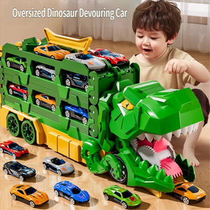 Circuit de course de dinosaures à friction, pliable, gain de place, en plastique durable, pour enfants, idéal pour un anniversaire - Nouveauté très prisée - Product Image 1