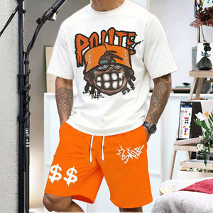 Conjuntos de Camisetas de Verano de Poliéster para Hombre con Estampado Gráfico de Dibujos Animados, de Secado Rápido, Venta al por Mayor, Estampados de Moda, a Granel, de Bajo Costo para Revendedores - Product Image 3