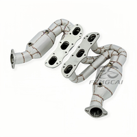 Header Manifold Knalpot Sport Kustom untuk Porsche Cayman Boxster 981 2.7L 3.4L 2013-2015 OEM Stainless Steel Downpipe Berinsulasi