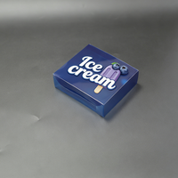 Boîte à sucettes glacées en PET transparente Blueberry Bliss, emballage pour mettre en valeur votre crème glacée aux bleuets de qualité supérieure