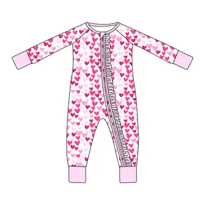 Custom Newborn Baby Infant Organic 95% Bamboo 5% Spandex Onesie Rompers Clothes Toddler Kid Pajamas Sleepwear Clothing For Baby