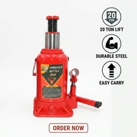 Cric hydraulique pour voiture INTOP 20T en acier, capacité 20 tonnes, avec certificat CE