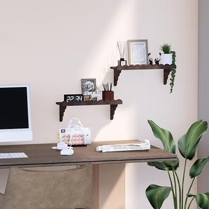 Solid Wood <b>Floating</b> <b>Wall</b> <b>Shelf</b> With Lace Edge Design For Living Room Display Storage - Product Image 2