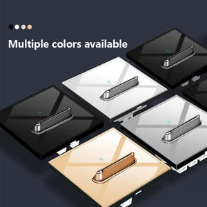 13a Toma eléctrica universal Puertos USB duales, Panel de interruptor de luz de pared LED de vidrio blanco, Enchufe de pared de toma de corriente de Reino Unido Europa <span class=keywords><strong>Malta</strong></span> - Product Image 2