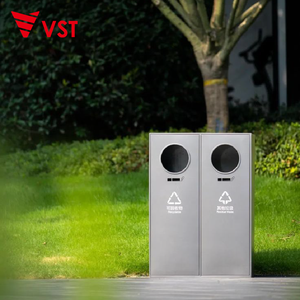 Poubelle en acier inoxydable VST pour bureau hall d'hôtel style panneau d'affichage élégant design moderne et élégant pour salle d'ascenseur - Product Image 4