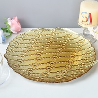 Assiettes de présentation rondes dorées de 13 pouces pour la décoration de table – Vente en gros