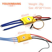 Contrôleur de vitesse de moteur sans balais XXD HW30A 40A ESC RC BEC ESC T-rex 450 V2 Hélicoptère Bateau pour FPV F450 Mini Quadcopter Drone