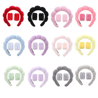 IFOND Ensemble bandeau tressé nuage uni et bracelet imprimé léopard pour femme, idéal pour le quotidien et les soins de beauté