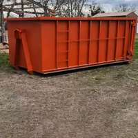 Nouveau design, vente en gros, conteneur de collecte de déchets de construction à crochet relevable avec logo de l'entreprise, peinture couleur par pulvérisation, de Chine