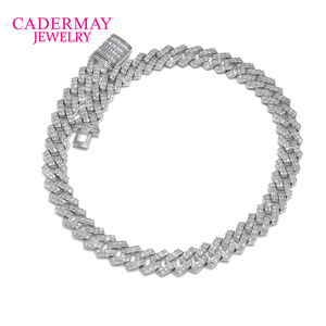Hip Hop Necklace 10/12/14/16/20mm Moissanite S925 Silver Cuban Chain Trendy Everyday Wear - Product Image 5