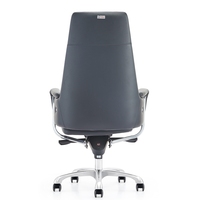 Chaise de bureau de direction en cuir noir de luxe moderne et personnalisée à prix d'usine pour PDG, directeur ou patron, avec dossier haut