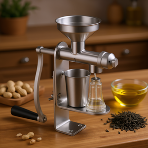 Presse à huile manuelle en acier inoxydable, détachable, facile à utiliser, extracteur d'huile domestique pour arachides et graines de thé - Product Image 2