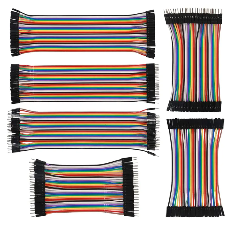 2.54mm Breadboard Line Custom Male To Female 1P 2P 3P 4P 5P 6P 10P 20P 30P 40P Cable DuPont Flat Ribbon Jumper Wire Harness