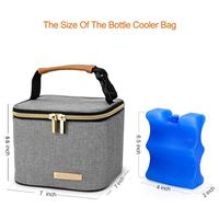 Usine directe Portable Double couche étanche bouteille de lait maternel sac isotherme thermique isolé pique-nique sac isotherme pour lait de bébé