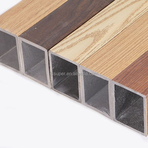 Colonne carrée en bois WPC écologique <span class=keywords><strong>cloison</strong></span> de salon poutre grille écran plafond carré bois matériel entrée - Product Image 5