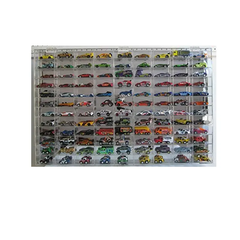 1/64 Scale Wall Acrylic Diecast Model Cars Display Case Cabinet With 108 Compartment