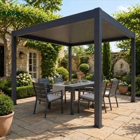 Pergola autoportante sur mesure, résistante au vent, robuste, à lames orientables, bioclimatique, en aluminium, fabriquée par un fabricant professionnel
