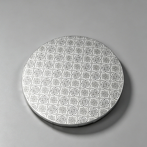SunShine - Produit en promotion : Assiettes carrées en papier alimentaire 8x8 pouces, couleur et logo personnalisables, dorées, pour pâtisserie et gâteaux - Product Image 2