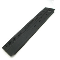 Panneau d'équipement en aluminium anodisé CNC personnalisé, plaque frontale perforée au laser de précision pour la dissipation thermique des appareils électroniques