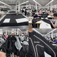 Ensemble de survêtement personnalisé pour homme avec fermeture éclair réfléchissante 3M, veste et pantalon, passepoil ondulé, en nylon, style Techwear Streetwear, marque privée, faible MOQ, usine OEM ODM