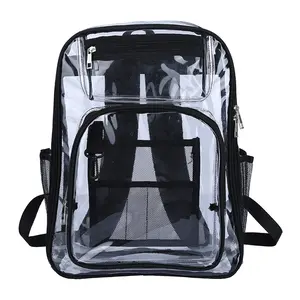 Şeffaf sırt çantaları 2023 yeni yaz su geçirmez okul çantaları moda temizle sırt çantası toptan ağır temizle sırt çantası