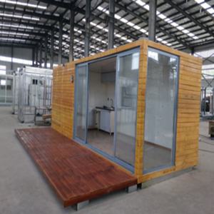 Bajo costo asequible prefabricada de marco de acero de diseño moderno Material cabina portátil 20ft kit de <span class=keywords><strong>madera</strong></span> maciza móvil contenedor de oficina - Product Image 2