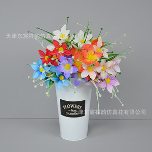Bouquet d'orchidées artificielles Dongchen Crafts, fleurs en soie, style pastoral, décoration d'intérieur, arrangement en vase - Product Image 4