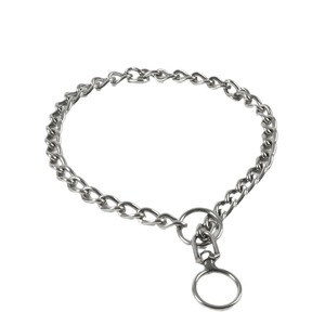 Collar de perro de lujo de acero inoxidable, collar de entrenamiento duradero para perros, cadena P, hebilla giratoria, suministros populares personalizados para mascotas - Product Image 1