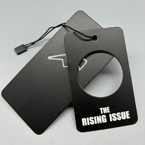 ออกแบบโลโก้แบรนด์เสื้อผ้าแฟชั่นขายส่งตามสั่ง ป้ายเสื้อผ้าแบบกำหนดเองพร้อมดีไซน์แบบเจาะรู - Product Image 4