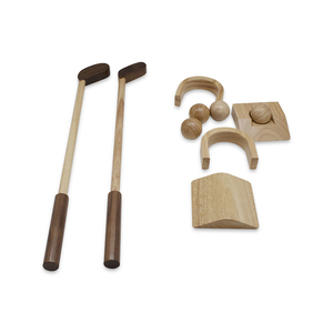 Mini Course de Golf en bois pour enfants, <span class=keywords><strong>jeu</strong></span> d'intérieur, jouets avec <span class=keywords><strong>club</strong></span>, balles, trous et barrières, pièces - Product Image 3