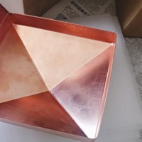 Cubierta Metálica para Postes de Cerca, Estilo Pirámide, Base Cuadrada, Acabado Cobre, 90-140 mm, para Postes de Cerca de Jardín, Uso Exterior, Venta al Por Mayor