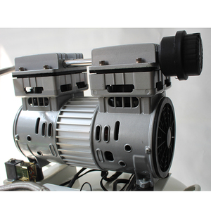 Compresseur d'air à piston silencieux sans huile 750W 40L 1HP avec sécheur d'air, moteur et pompe portables pour équipement de laboratoire dentaire vertical - Product Image 4