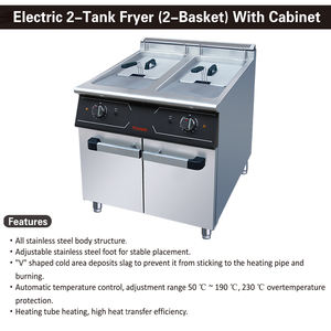 Justa Commercial Gas Electric Double-cylinder <strong>Fryer</strong>, Vertical Gas <strong>Deep</strong> <strong>Fryer</strong>, Electric <strong>Fryer</strong>, French Fries And Cabinet - Product Image 2