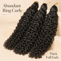 Extensions de cheveux humains en gros, bouclés style birman, invisibles, pour crochet, double épaisseur, vierges, bruts, bouclés birmanes