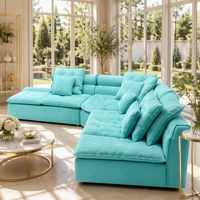 Canapé modulaire en forme de U moderne avec revêtement en velours et couleurs personnalisables pour le salon, meubles de maison
